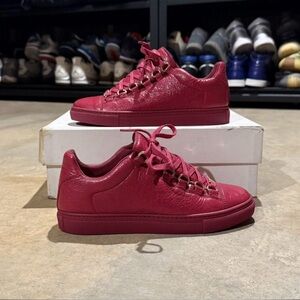 Balenciaga Arena Crinkled Leather Fuschia Pink Sneaker EU 36